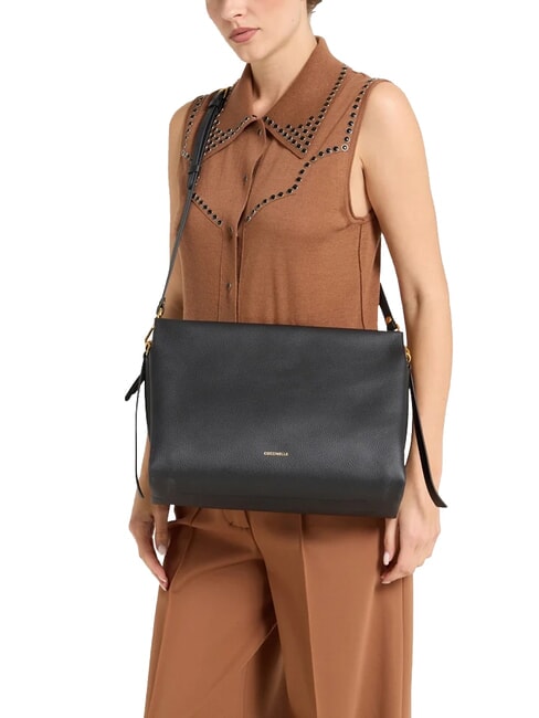 BOHEME GRANA DOUBLE Handbag, with shoulder strap, in leather black/cognac - Women’s Bags