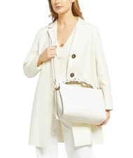 COCCINELLE BOHEME GRANA DOUBLE Handbag, with shoulder strap, in leather white/skin - Women&rsquo;s Bags - 3