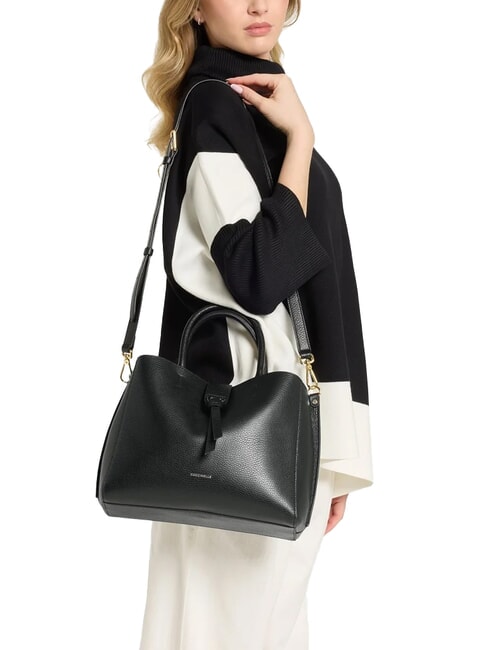 ALBA Hammered Leather Tote Bag Black - Women’s Bags