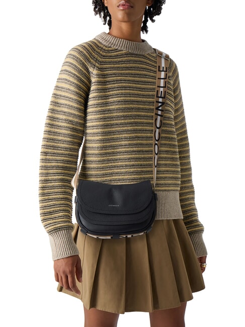 RAQUEL S Mini shoulder bag, in leather noir/cuir - Women’s Bags