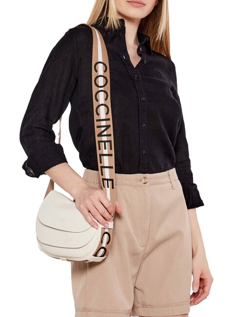 RAQUEL S Mini shoulder bag, in leather white/skin - Women&rsquo;s Bags