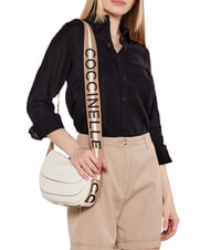 COCCINELLE RAQUEL S Mini shoulder bag, in leather white/skin - Women&rsquo;s Bags - 4