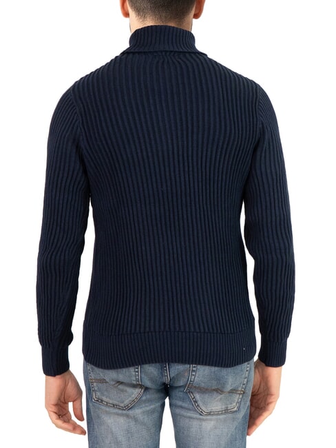 N|S Ribbed turtleneck sweater navy blue - Men's Sweaters