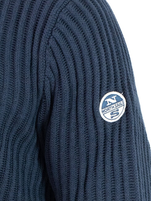 N|S Ribbed turtleneck sweater navy blue - Men's Sweaters