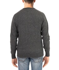 NORTH SAILS N|S Crew neck sweater with logo embroidery dark gray melange - Men's Sweaters - 2