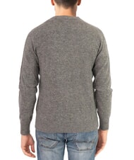 NORTH SAILS N|S Crew neck sweater with logo embroidery medium gray melange - Men's Sweaters - 2