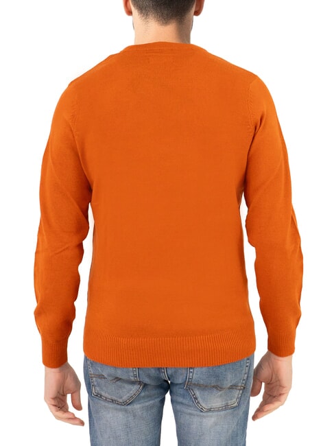 N|S Crew neck sweater with logo embroidery gold flame - Men's Sweaters