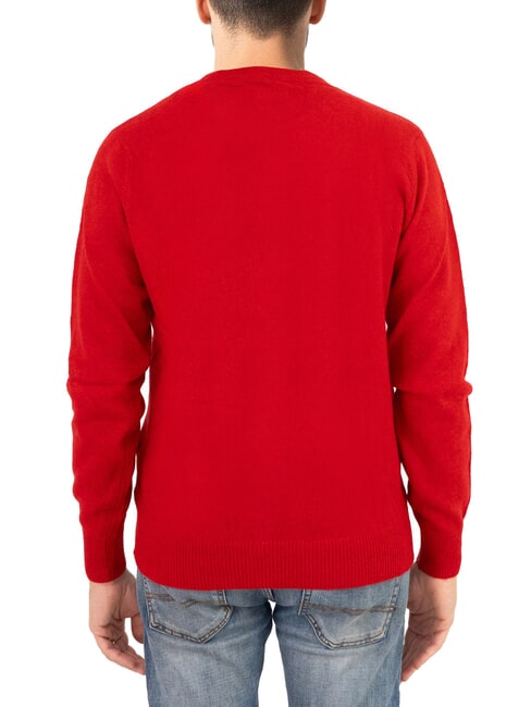 N|S Crew neck sweater with logo embroidery Pompeian red - Men's Sweaters