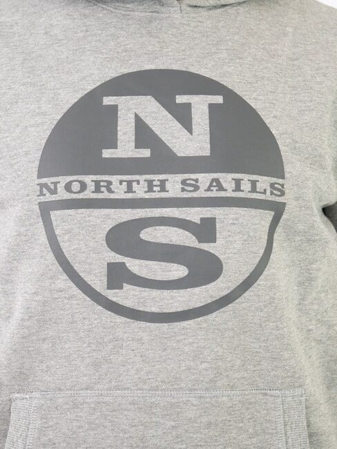 LOGO Hoodie with pocket medium gray melange - Sweatshirts