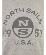 NORTH SAILS LOGO Crew neck sweatshirt with maxi print medium gray melange - Sweatshirts - 3