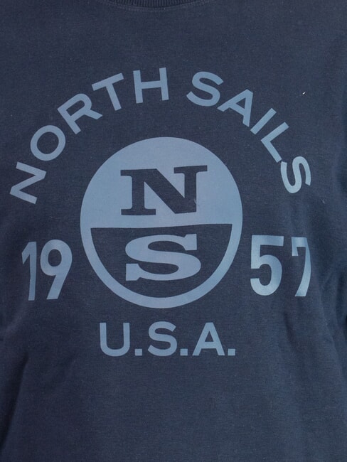 LOGO Crew neck sweatshirt with maxi print navy blue - Sweatshirts