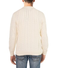 NORTH SAILS N|S Cable knit crew neck sweater Marshmallow - Men's Sweaters - 2