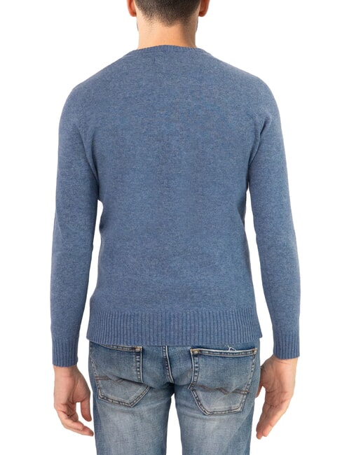 N|S Melange crew neck sweater dark denim - Men's Sweaters