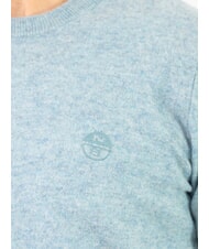 NORTH SAILS N|S Crew neck sweater with logo embroidery dusty blue - Men's Sweaters - 3