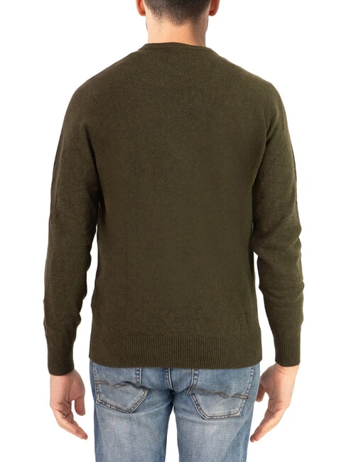 N|S Crew neck sweater with logo embroidery ivy green - Men's Sweaters