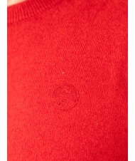 NORTH SAILS N|S Crew neck sweater with logo embroidery Pompeian red - Men's Sweaters - 3