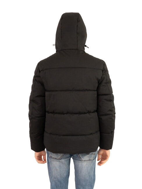 PADDED Medium-length hooded down jacket black - Men's down jackets