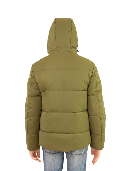 PADDED Medium-length hooded down jacket ivy green - Men's down jackets