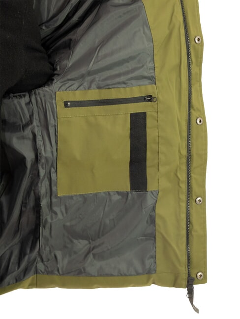 PADDED Medium-length hooded down jacket ivy green - Men's down jackets