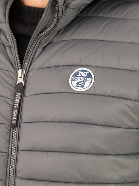 PADDED Padded jacket with hood asphalt - Men's down jackets