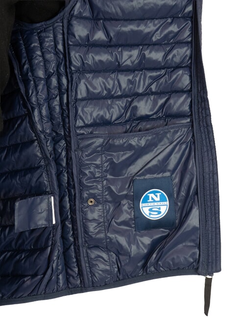 PADDED Padded jacket with hood navy blue - Men's down jackets