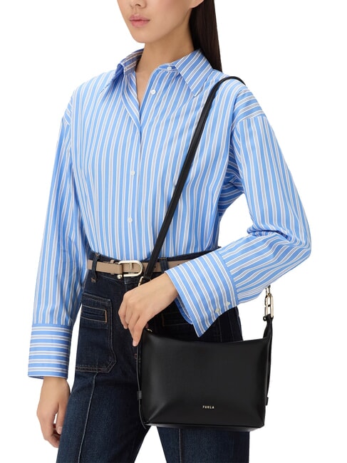 TONIE Small leather bag with shoulder strap Black - Women’s Bags