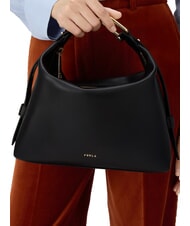 FURLA TONIE Leather shoulder bag with shoulder strap Black - Women’s Bags - 7