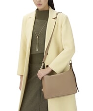 FURLA TONIE Leather shoulder bag with shoulder strap toffee - Women’s Bags - 5