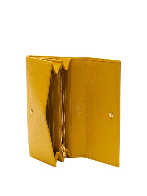 BASIC Large continental leather wallet yellow - Women&rsquo;s Wallets
