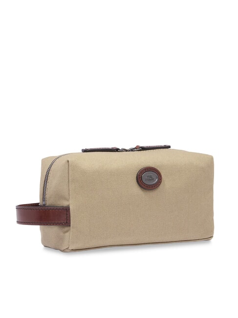 STORY Leather and canvas beauty case natural/dark ruthenium brown - Beauty Case