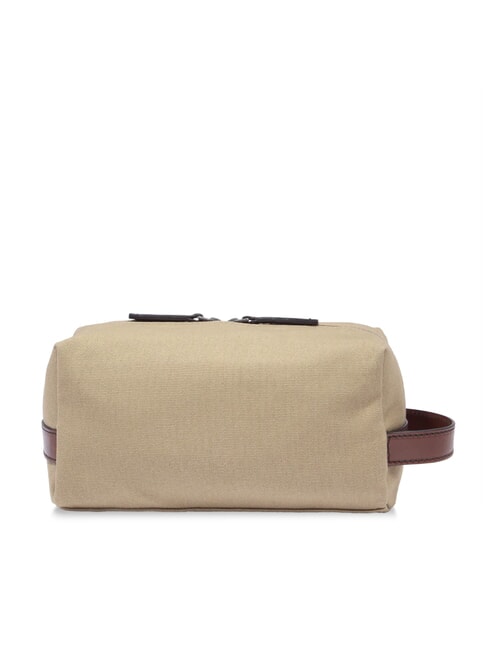 STORY Leather and canvas beauty case natural/dark ruthenium brown - Beauty Case