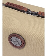 THE BRIDGE STORY Leather and canvas beauty case natural/dark ruthenium brown - Beauty Case - 4
