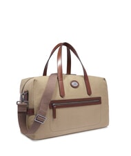 THE BRIDGE STORY Small leather and fabric duffel bag - Duffle bags