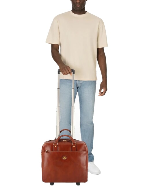 STORY Leather pilot trolley for 13" laptop BROWN - Trolley Pilot Case - Buy Online!