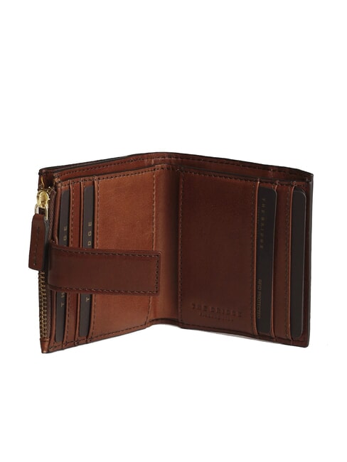 LUCREZIA Compact leather wallet BROWN - Women’s Wallets