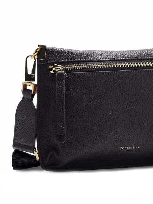 HYLE Small flat leather shoulder bag Black - Women’s Bags