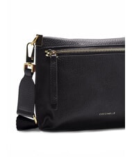 COCCINELLE HYLE Small flat leather shoulder bag Black - Women’s Bags - 3