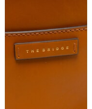 THE BRIDGE CECILIA Leather shoulder strap Cognac / Gold - Women&rsquo;s Bags - 3