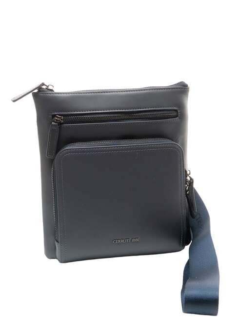 RORY Smooth leather bag blue - Over-the-shoulder Bags for Men