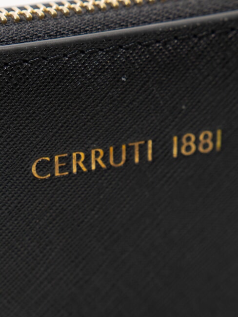 CERRUTIS Clutch bag with shoulder strap, in leather black - Women’s Bags