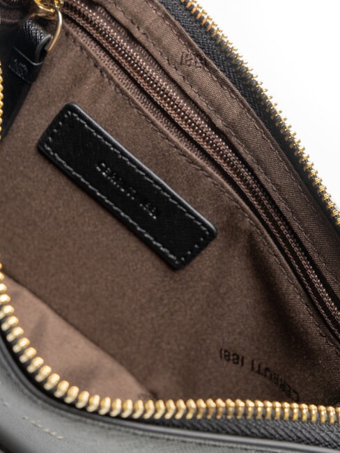 CERRUTIS Clutch bag with shoulder strap, in leather black - Women’s Bags