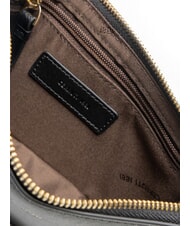 CERRUTI CERRUTIS Clutch bag with shoulder strap, in leather black - Women’s Bags - 5