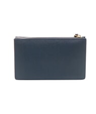 CERRUTI CERRUTIS Clutch bag with shoulder strap, in leather blue - Women’s Bags - 3