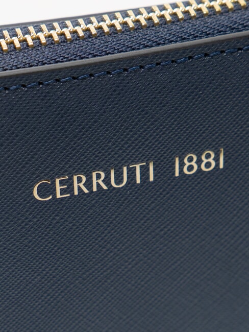 CERRUTIS Clutch bag with shoulder strap, in leather blue - Women’s Bags