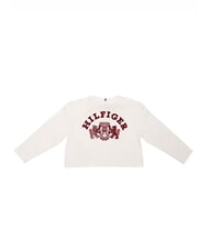 TOMMY HILFIGER TH KIDS Long-sleeved T-shirt with crest ancient white - Child T-shirt - 3
