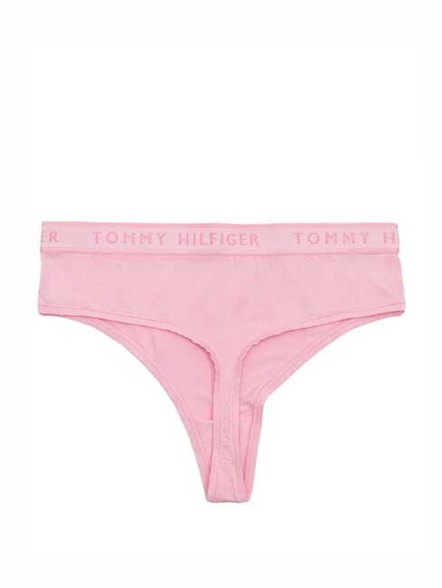 TH High-waisted thong with logo elastic classic pink - Women's briefs
