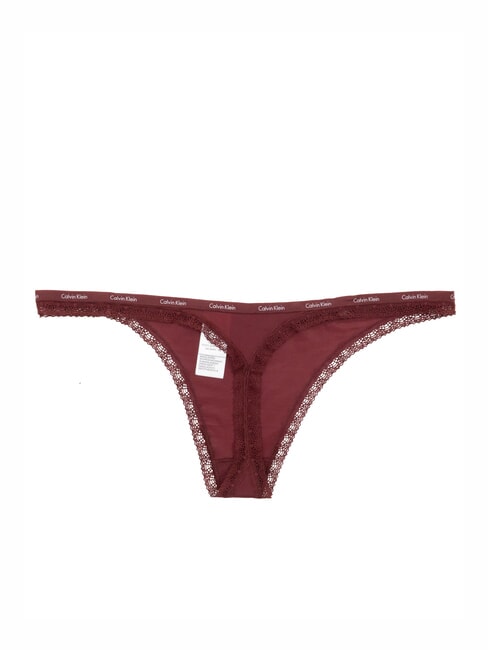 CK Thong with lace tawny port - Women's briefs