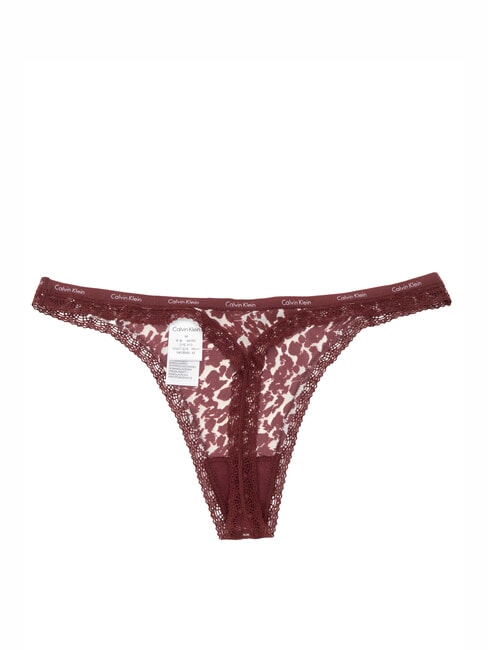CK Thong with lace distorted animal_oat h/ white/ tawn - Women's briefs