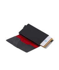 PIQUADRO URBAN Metal and leather credit card holder Grey - Men’s Wallets - 2