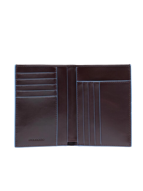 BLUE SQUARE Vertical leather wallet MAHOGANY - Men’s Wallets